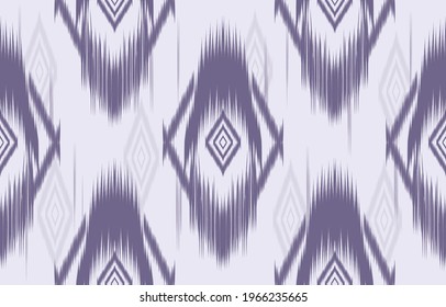 ikat fabric purple and white  seamless pattern background,
design geometric ethnic style.
use for ,carpet,mat,wallpaper,clothing,wrapping,Batik,Vector illustration.