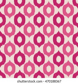 Ikat fabric seamless pattern abstract background vintage oriental