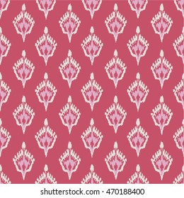 Ikat fabric seamless pattern abstract background vintage oriental