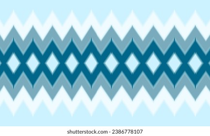 Ikat fabric, silk-cotton, beautifully woven, seamless, American style fabric pattern. Designed for dyeing and weaving threads