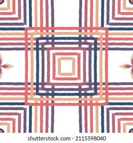 ikat fabric tile pattern colorful for cloth or decoration. Colorful seamless Ikat style. fabric pattern design.