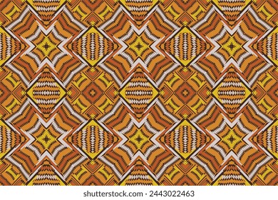 Tela Ikat Patrón Ikat tradicional o patrón Ikat tailandés nativo moderno. Fondo étnico geométrico para el diseño sin costuras del patrón o papel tapiz.