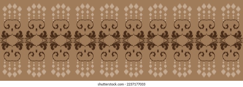 Ikat fabric tribal African Seamless Pattern. Ethnic Geometric Ikkat Batik Digital vector textile Design for Prints Fabric saree Mughal brush symbol Swaths texture Kurti Kurtis Kurtas