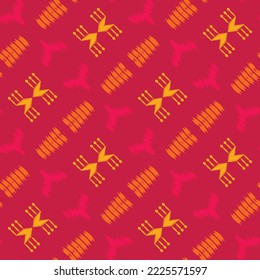 ikat fabric tribal color Borneo Scandinavian Batik bohemian texture digital vector design for Print saree kurti Fabric brush symbols swatches