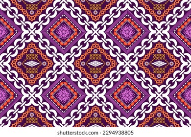 Ikat Figure aztec embroidery style. Geometric ethnic oriental traditional art pattern.Design for ethnic background,wallpaper,fashion,clothing,wrapping,fabric,element,sarong,graphic,vector illustration