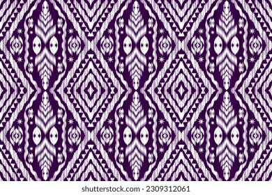 Ikat Figure aztec embroidery style. Geometric ethnic oriental traditional art pattern.Design for ethnic background,wallpaper,fashion,clothing,wrapping,fabric,element,sarong,graphic,vector illustration