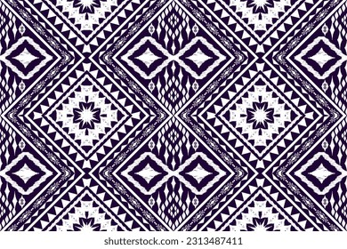 Ikat Figure aztec embroidery style. Geometric ethnic oriental traditional art pattern.Design for ethnic background,wallpaper,fashion,clothing,wrapping,fabric,element,sarong,graphic,vector illustration
