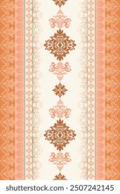Ikat floral abstract pattern Design for background ,Capet,wall paper,clothing, wrapping,batik ,fabric , embroidery .