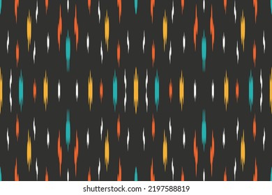 Ikat Floral Elegant ethnic background. Hand drawn ikat dot oriental art. bind or to tie off. This refers to the tie-dyeing method used to give textiles their unique vibrancy of design and color.