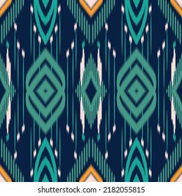 Ikat floral embroidery. Ikat fabric tribal chevron Geometric Traditional ethnic oriental design for the background. Folk embroidery, Indian, Scandinavian, Gypsy, Mexican, African rug, wallpaper.