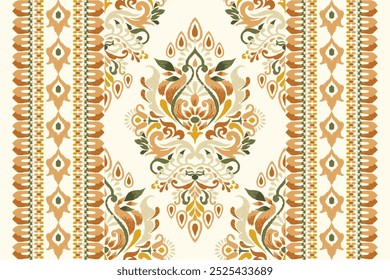Ilustração do vetor de padrão Ikat, plano de fundo Ikat, floral Ikat 