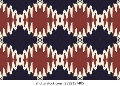 Ikat Floral Paisley Embroidery Background. Ikat Texture Geometric Ethnic Oriental Pattern traditional.aztec Style Abstract Vector illustration.design for Texture,fabric,clothing,wrapping,sarong.