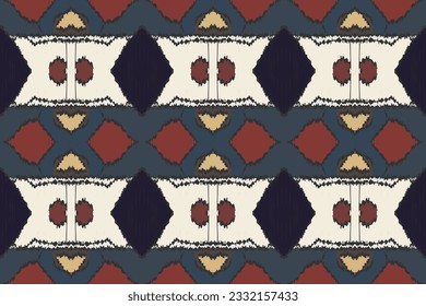 Ikat Floral Paisley Embroidery Background. Ikat Prints Geometric Ethnic Oriental Pattern Traditional. Ikat Aztec Style Abstract Design for Print Texture,fabric,saree,sari,carpet.