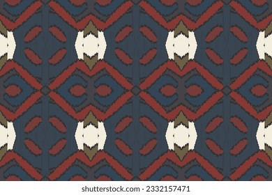 Ikat Floral Paisley Embroidery Background. Ikat Floral Geometric Ethnic Oriental Pattern Traditional. Ikat Aztec Style Abstract Design for Print Texture,fabric,saree,sari,carpet.