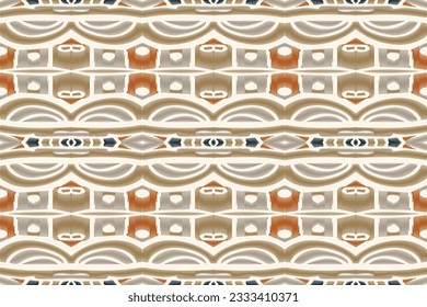 Ikat Floral Paisley Embroidery Background. Ikat Designs Geometric Ethnic Oriental Pattern traditional.aztec Style Abstract Vector illustration.design for Texture,fabric,clothing,wrapping,sarong.