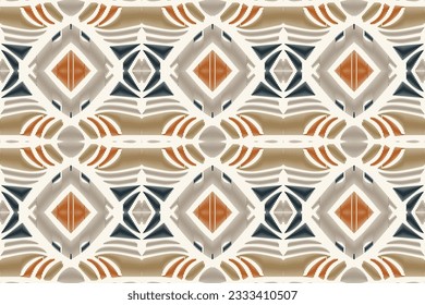 Ikat Floral Paisley Embroidery Background. Ikat Vector Geometric Ethnic Oriental Pattern Traditional. Ikat Aztec Style Abstract Design for Print Texture,fabric,saree,sari,carpet.