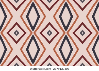 Ikat Floral Paisley Embroidery Background. Ikat Chevron Geometric Ethnic Oriental Pattern Traditional. Ikat Aztec Style Abstract Design for Print Texture,fabric,saree,sari,carpet.