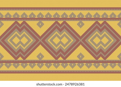 Ikat Floral Paisley Fondo de bordado. Ikat Imprime Patrones Geométricos Étnicos Orientales Tradicionales. Diseño Abstractas de estilo azteca Ikat para textura de impresión, tela, sari, sari, alfombra.