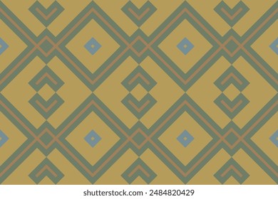 Ikat Floral Paisley Embroidery Background. Ikat Aztec Geometric Ethnic Oriental Pattern traditional.aztec Style Abstract Vector illustration.design for Texture,fabric,clothing,wrapping,sarong.