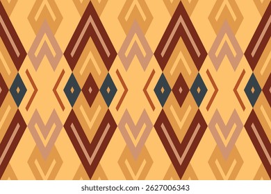 Ikat Floral Paisley Embroidery Background. Ikat Print Geometric Ethnic Oriental Pattern traditional.aztec Style Abstract Vector illustration.design for Texture,fabric,clothing,wrapping,sarong.