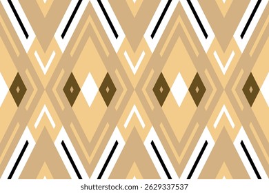 Ikat Floral Paisley Embroidery Background. Ikat Texture Geometric Ethnic Oriental Pattern traditional.aztec Style Abstract Vector illustration.design for Texture,fabric,clothing,wrapping,sarong.