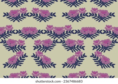 Ikat floral paisley embroidery .Ikat ethnic oriental  traditional.Aztec style abstract vector illustration.design for texture,fabric,clothing,wrapping,decoration.