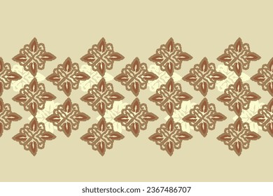 Ikat floral paisley embroidery .Ikat ethnic oriental  traditional.Aztec style abstract vector illustration.design for texture,fabric,clothing,wrapping,decoration.