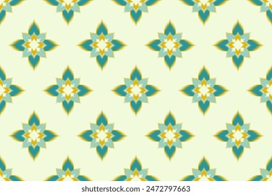 Ikat floral paisley embroidery ethnic traditional pattern Geometric ethnic floral pattern Thai silk embroidery design for decorative home carpet curtain pillow blue geometric pattern 