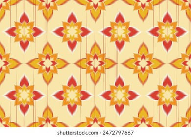 Ikat floral paisley embroidery ethnic traditional pattern Geometric ethnic floral pattern Thai silk embroidery design for decorative home carpet curtain pillow blue geometric pattern 