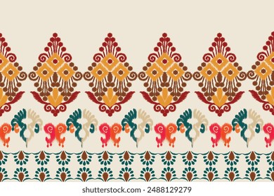 Ikat floral paisley bordado étnico oriental patrón tradicional.Aztec arte geométrico ornamento print.Design para alfombra, cubierta.Fondo de pantalla, envoltura, tela, ropa	