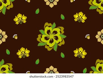 Ikat floral paisley embroidery ethnic traditional pattern 
Geometric ethnic floral pattern Thai silk embroidery design for decorative home carpet curtain pillow blue geometric pattern 