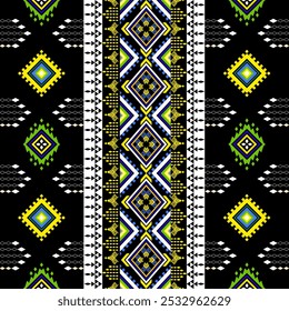 Ikat floral paisley embroidery ethnic traditional pattern Geometric ethnic floral pattern 
Thai silk embroidery design for decorative home carpet curtain pillow blue geometric pattern 