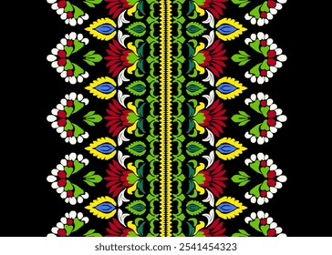 Ikat floral paisley bordado patrón tradicional étnico Patrón abstracto geométrico étnico oriental ikat Vector sin costuras diseño tradicional Estilo indio alfombra decorativa almohada geométrica