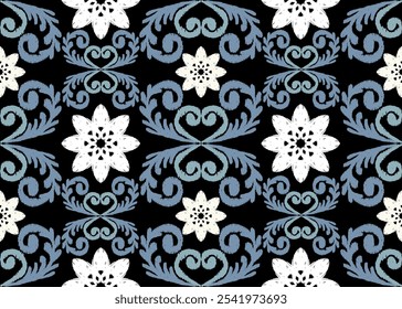 Patrón tradicional étnico bordado paisley floral Ikat 
Patrón geométrico abstracto étnico oriental ikat Vector sin costuras tradicional
 Diseño indio estilo decorativo alfombra cortina almohada geométrica