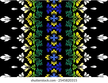 Ikat floral paisley embroidery ethnic traditional pattern 
Geometric ethnic floral pattern Ikat seamless pattern
Thai silk embroidery design for decorative home carpet curtain pillow Indian,Morco