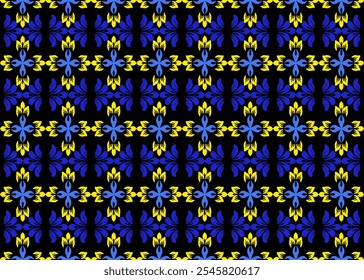 Ikat floral paisley embroidery ethnic traditional pattern 
Motif ethnic handmade beautiful Ikat art. 
Ikat ethnic tribal, boho colors seamless wallpaper.
Ethnic Ikat abstract background art.