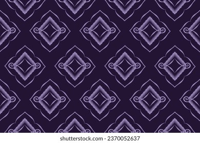 Ikat floral paisley embroidery on pattern traditional.Aztec style abstract vector illustration.design for texture,fabric,clothing,wrapping,decoration.