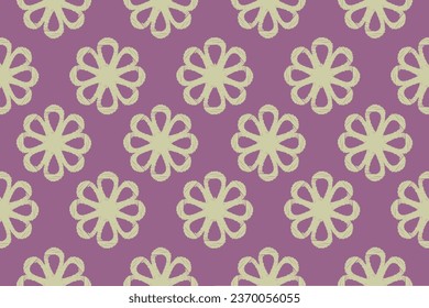 Ikat floral paisley embroidery on pattern traditional.Aztec style abstract vector illustration.design for texture,fabric,clothing,wrapping,decoration.
