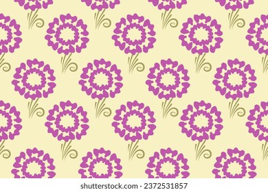 Ikat floral paisley embroidery on pattern traditional.Aztec style abstract vector illustration.design for texture,fabric,clothing,wrapping,decoration.