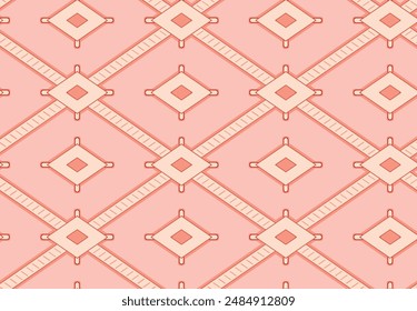 Ikat Floral Paisley Embroidery on White Background. Ikat Ethnic Oriental Seamless Pattern