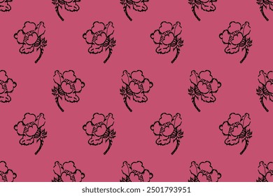 Ikat floral paisley embroidery seamless pattern on background. Ikat ethnic oriental pattern traditional. Aztec style abstract vector illustration. design for ikat fashion texture,fabric,clothing,wrapp