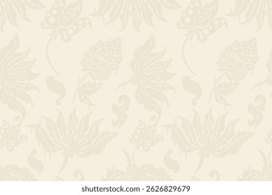 Ikat floral paisley embroidery seamless pattern on background. Ikat ethnic flower oriental pattern traditional. Aztec style abstract vector illustration. design for ikat floral fashion fabric,clothing