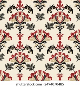 Ikat floral Patrón dibujo a mano, Motivo étnico sin costuras ilustración textil, bordado, impresión a rayas ornamento floral, patrón, diseño para envoltura, seda, bufanda, fondo, textil, 