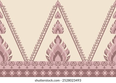 Ikat  floral pattern hand drawn on pastel tones, Motif ethnic  floral seamless textil,  embroidery, print striped ornament floral, pattern, design for wrapping, silk, scarf, background, textile