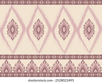 Ikat  floral pattern hand drawn on pastel tones, Motif ethnic  floral seamless textil,  embroidery, print striped ornament floral, pattern, design for wrapping, silk, scarf, background, textile