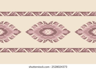 Padrão floral Ikat mão desenhado em tons pastel, Motif floral étnico textil sem costura, bordado, imprimir listrado ornamento floral, padrão, design para embrulhar, seda, cachecol, fundo, têxtil