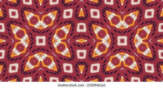 Ikat Floral Scandinavian embroidery, ikat seamless tribal Africa, Fashion pattern Digital textile Asian Design ancient art for Prints Fabric saree Mughal Swaths texture Kurti Kurtis Kurtas