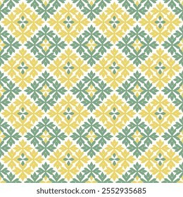 Ikat patrón floral sin fisuras. Bordado, estampado de rayas ornamento floral. Textura textil Ilustración vectorial de fondo adornado elegante estilo retro vintage de lujo.