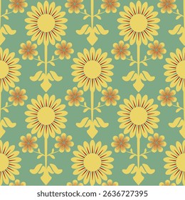 Ikat floral seamless pattern. Embroidery , print striped ornament floral. Texture textile background vector illustration ornate elegant luxury vintage retro style. Hand drawn botanical.