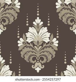 Ikat floral seamless pattern illustration ,Ikat  texture, fabric, clothing.